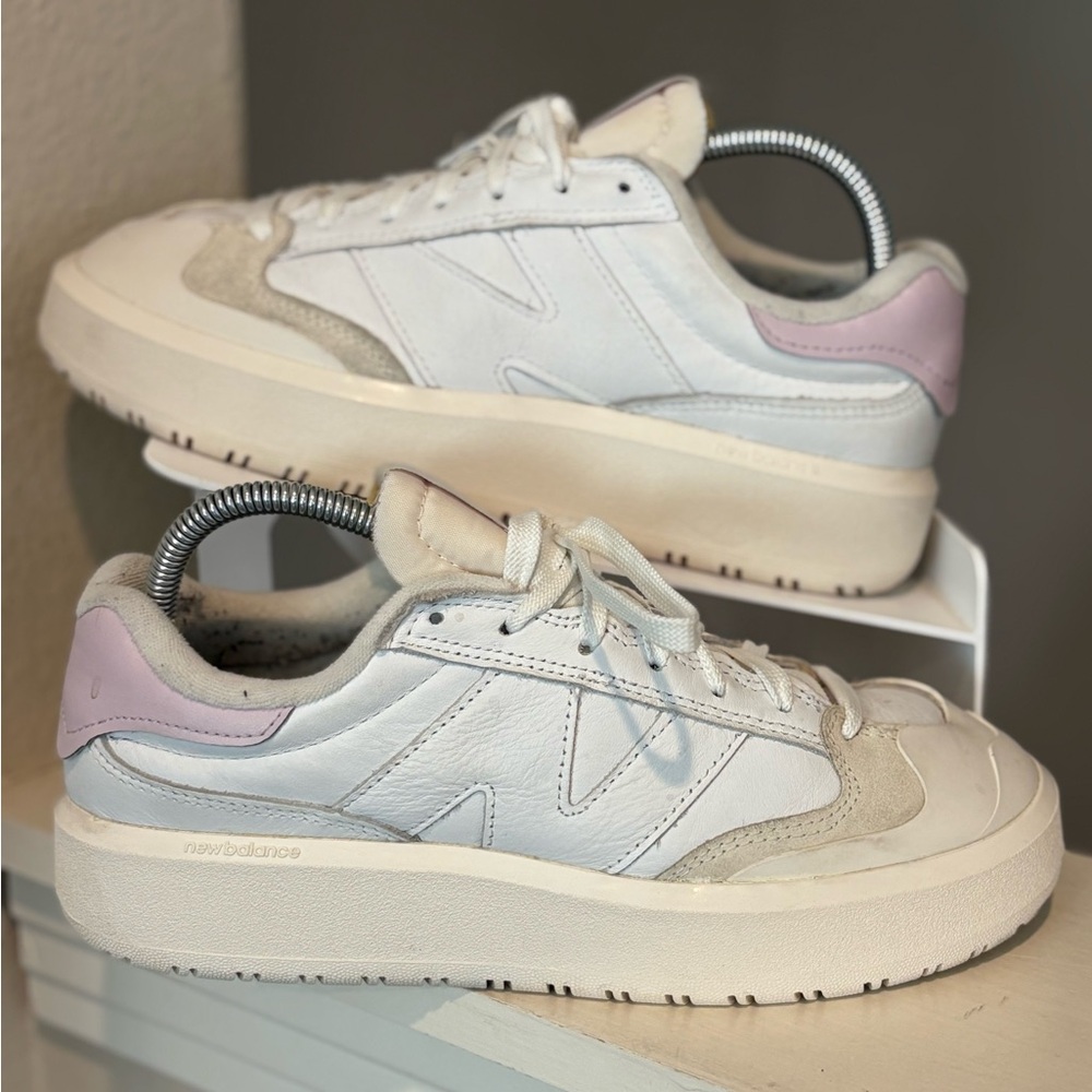 New Balance CT302 NB White Purple Platform Shoes CT302SP-D Women’s Size 9